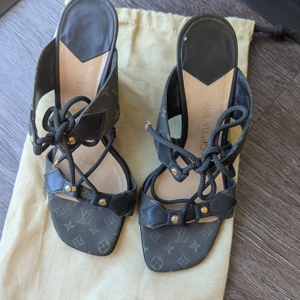 Louis Vuitton Black Women's Sandals
